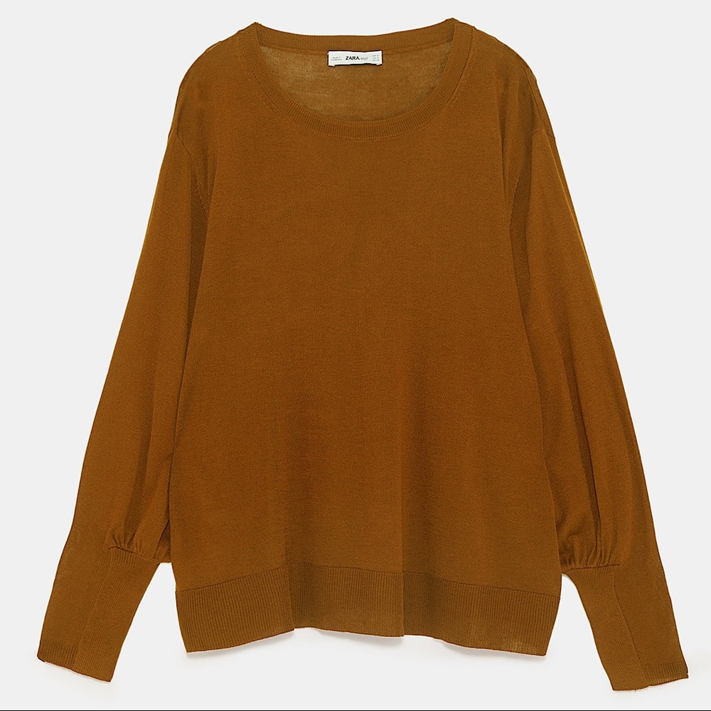Zara Ocher Puff Sleeved Sweater - Picture 8 of 8